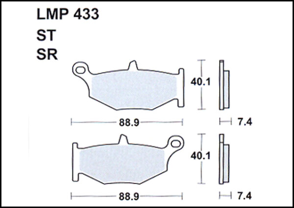 AP-Racing Bremsbel&auml;ge LMP433SR SINTER ROAD HINTEN