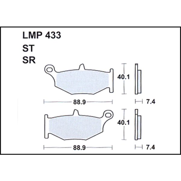 AP-Racing Bremsbeläge LMP433SR SINTER ROAD HINTEN