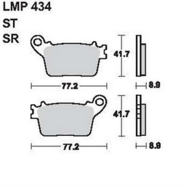 AP Bremsbelag Pckg. LMP434SR SINTER ROAD HINTEN