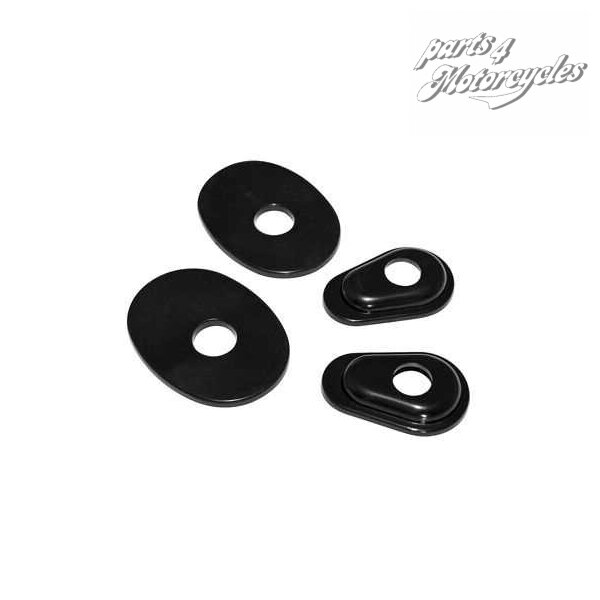 Montageplatten INDY SPACER ISY3 für Mini-Blinker für Yamaha, schwarz, Set