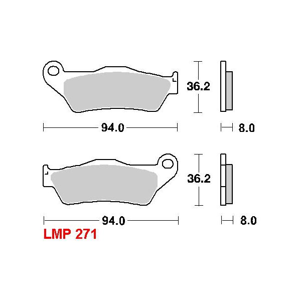 AP Bremsbelag Pckg. LMP271ORR OFF-ROAD MX RACING VORNE/HINTEN