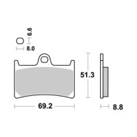 BREMBO Bremsbelag  "07YA23SA" Sintermetall mit...