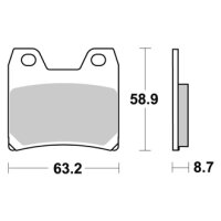 Bremsbelag Brembo Sintermetall Straße, hinten mit...