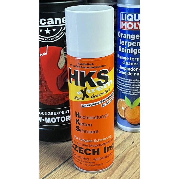 HKS Extrem New Generation Kettenspray 300ml  Profi Motorradkettenpflege