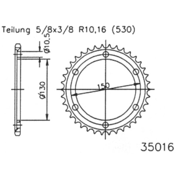 ESJOT Kettenrad "35016" 39 Zähne