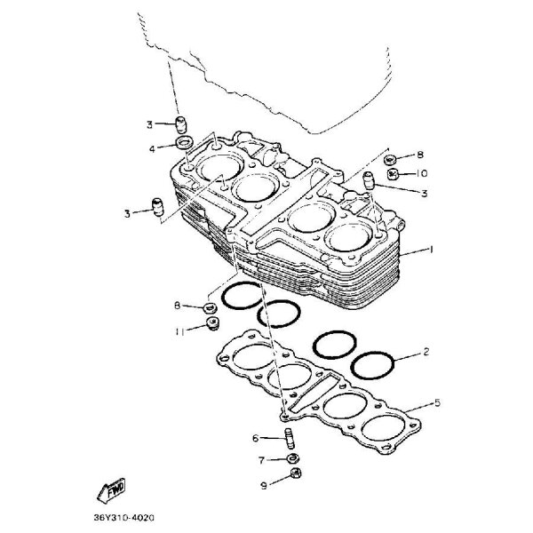 GASKET, CYLINDER Fußdichtung Nr.5