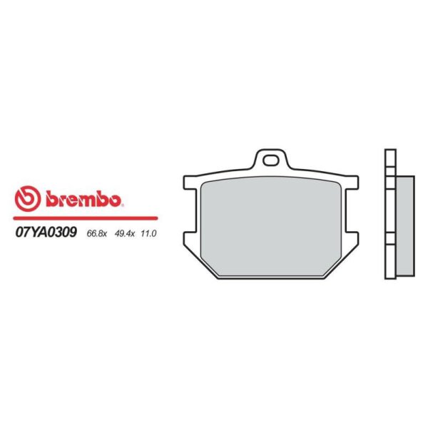 BREMBO Bremsbelag "07YA03" Organisch Standard mit ABE vorne