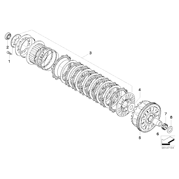 Nr 5 Clutch basket ((+core))