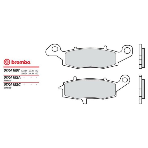 BREMBO Bremsbelag "07KA18SA" Sintermetall Straße, vorne mit ABE"