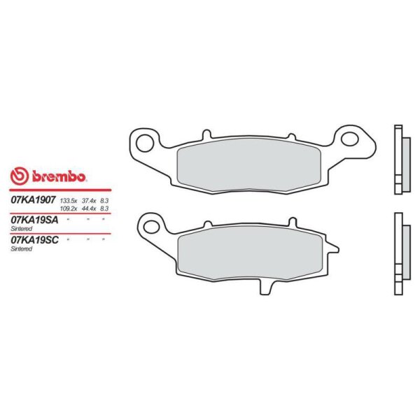 BREMBO Bremsbelag "07KA19SA" Sintermetall Straße, vorne mit ABE