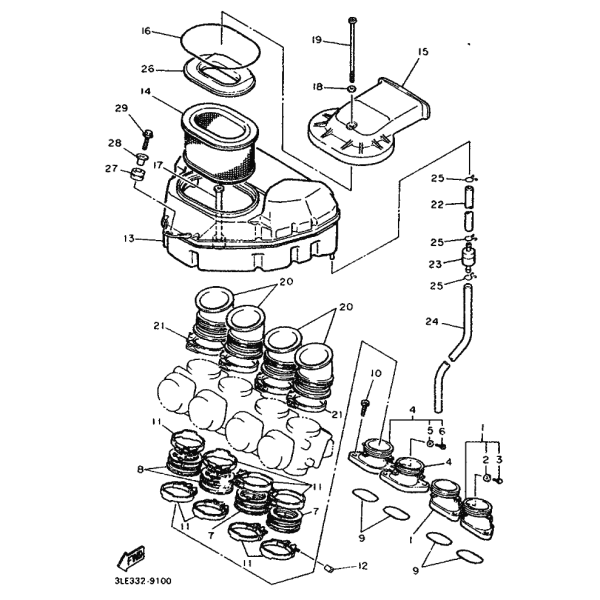 Nr 20 JOINT, AIR CLEANER 1 , Verbindung Luftfilter