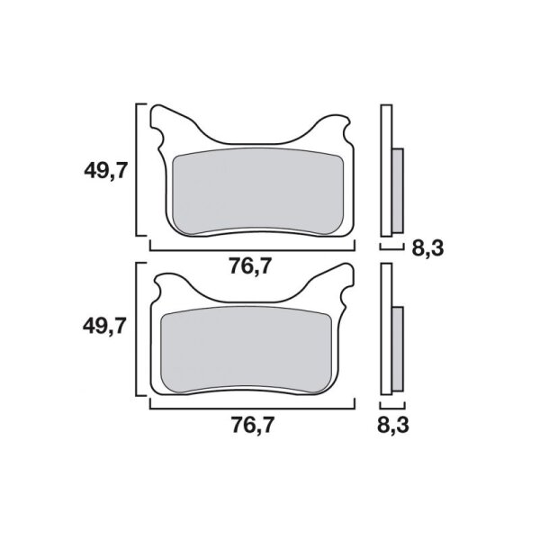 BREMBO Bremsbelag "07GR75" SX für FTE Bremssättel