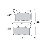 BREMBO Bremsbelag "07GR75" SX für FTE...