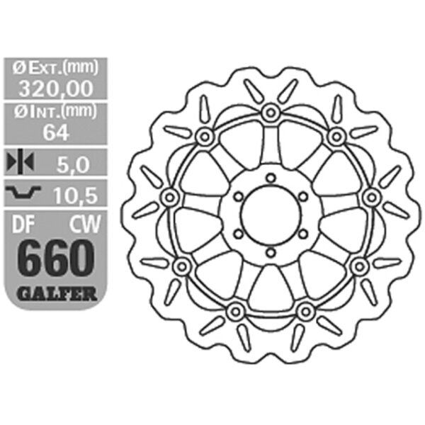 GALFER Wave Bremsscheibe "DF660"