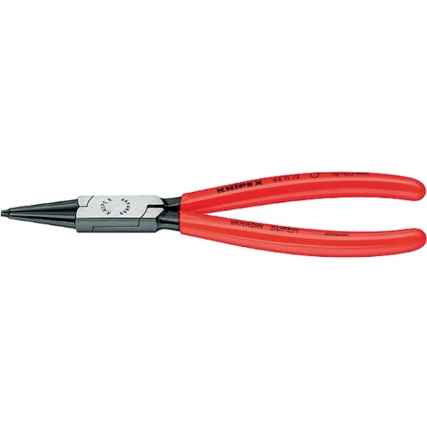 KNIPEX Sicherungszangen für Innenringe (Bohrungen) 225 mm, DIN 5256 (C gerade), für Bohrdurchmesser 40 - 100 mm