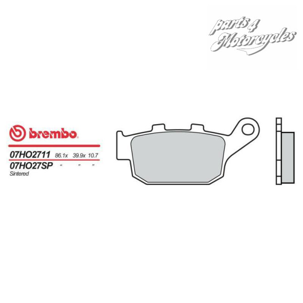 BREMBO Bremsbelag "07HO27" Organisch Standard hinten mit ABE