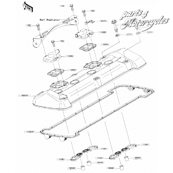 Ventildeckeldichtung Zündkerze Nr. 11061 in Zeichnung