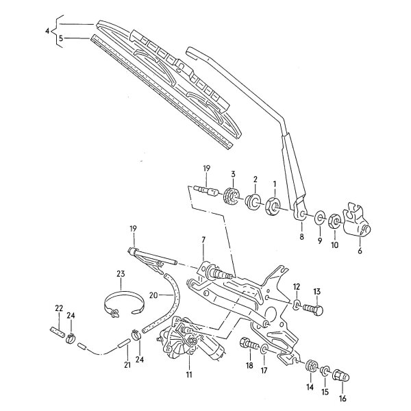 VW T4 Repsatz Spritzdüse Hinten