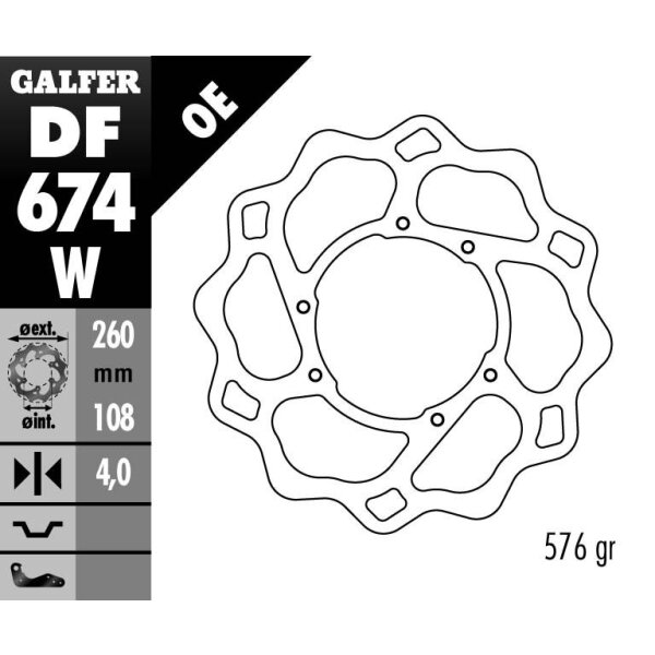 GALFER Wave Bremsscheibe "DF674W"