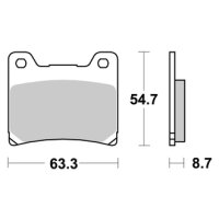 Bremsbeläge AP RACING LMP155SR Hinten