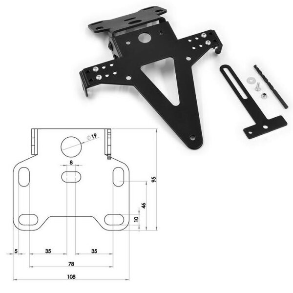 Motorrad Kennzeichenhalter Typ4