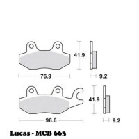 TRW-LUCAS Bremsbelag "MCB 663" vorne