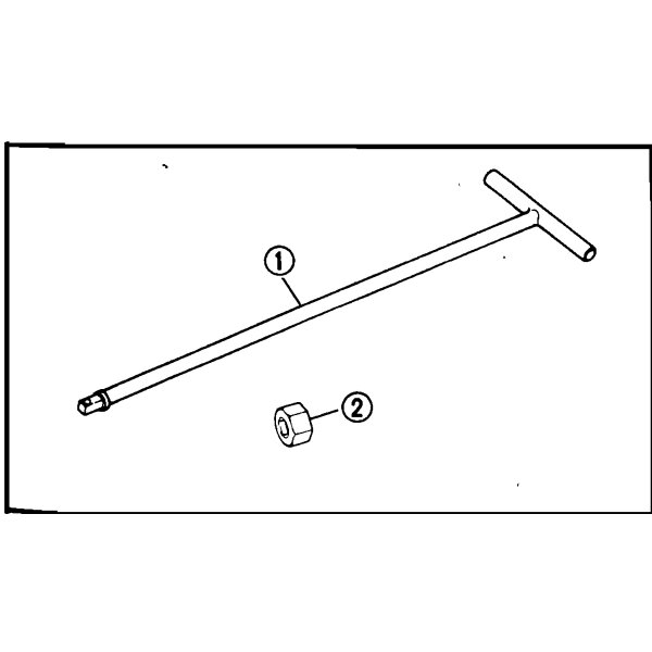 T-Handgriff mit Dämpferjustierstangenhalter