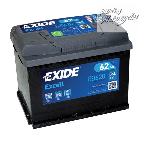 EXIDE Starterbatterie "Excell" EB620 62 Ah