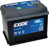 EXIDE Starterbatterie "Excell" EB620 62 Ah