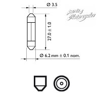 PHILIPS 12818CP: Glühlampe, Innenraumleuchte