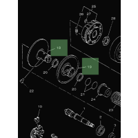Nr 18 3UH176600000, NEBENWIRBEL KOMPL., Yamaha