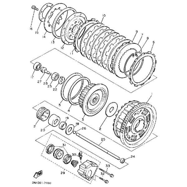 REIBSCHEIBE 2, Yamaha 36Y163310000 Nr 6 und 11