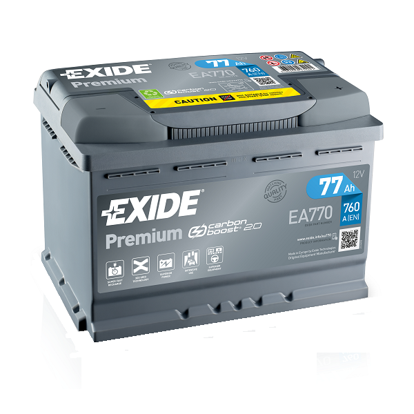 EXIDE Starterbatterie "Premium" STARTERBATTERIE 12V 77AH 760A (EN)