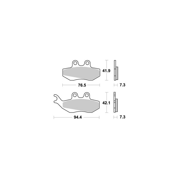 AP Bremsbelag Pckg. ORGANISCHER SPEZIAL-ROLLER BREMSBELAG VORNE/HINTEN LMP1145SC