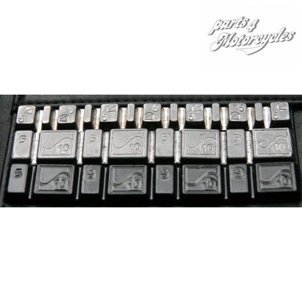 Wuchtgewicht Blei 1 Stück  ***SCHWARZ*** 40gr. Riegel (8x5gr.) (11 mm breit)