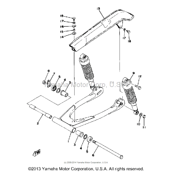 Nr.2 COLLAR (322-22124-00) Schwingenlager Welle