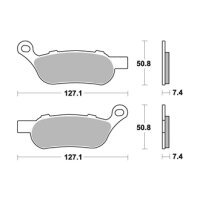 Bremsbelag AP Racing LMP454SR HARLEY-DAVIDSON 1584 FLSTN...